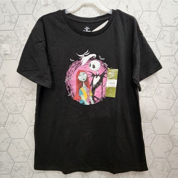 Disney The Nightmare Before Christmas Girls Jack Sally Happy Graphic T Shirt - Picture 3 of 6